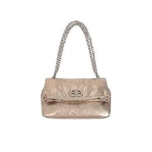 Balenciaga NWT Small Monaco Shoulder Bag in Beige/Gold